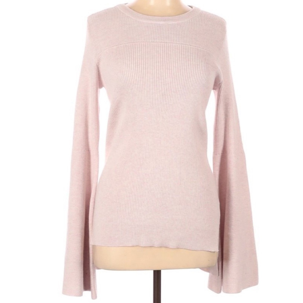 Romeo + Juliet Couture Heather Blush Bell Sleeve Sweater Coquette Soft Girl L